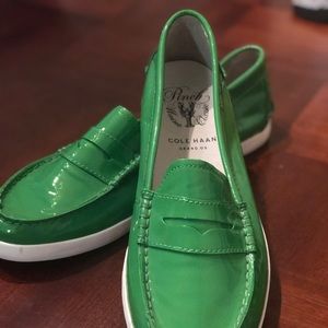 Cole Haan Green Slip on shoes